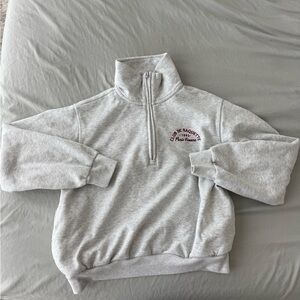 Gray Half-Zip Sweater